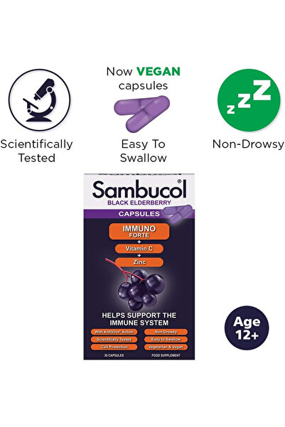 Others Sambucol Natural Black Elderberry Immuno Forte Boost Your Immune System With Vitamin C