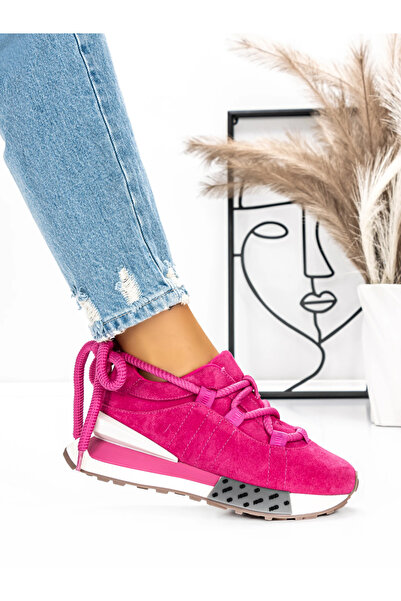 Pantoful Γυναικεία Αθλητικά Παπούτσια από Γνήσιο Δέρμα 5WZ15 Ροζ