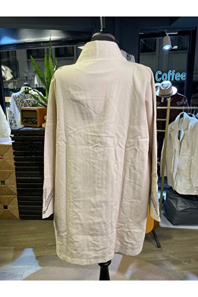 Dadali Women's Stone Embroidered Special Design Long Sleeve Cotton Kimono