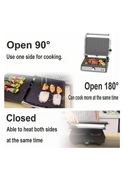 HALEY 2000W Sandwich Maker & Grill – Fits 4 Slices, BBQ, Non-Stick, 2-Year Warranty