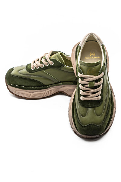 FRANCO GERARDO Γυναικεία Αθλητικά Παπούτσια από Γνήσιο Δέρμα KM5502 Πράσινο