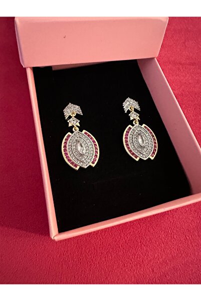 Milena Designer Store Milena Istanbul Triangle Zircon Stone Eye Dangle Earrings