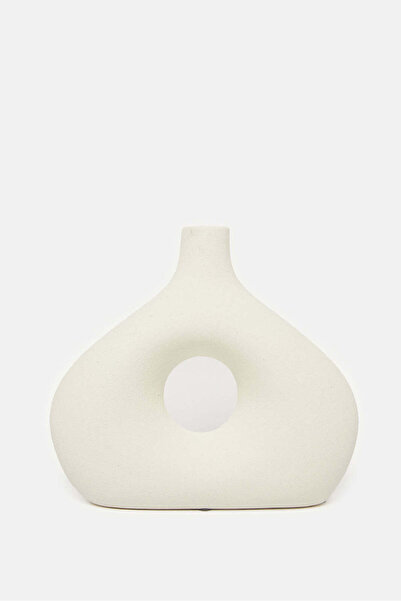 REDTAG Cream Cylindrical Ring Vase