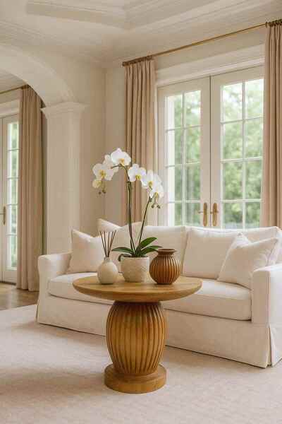 Simillo Home&Living Verona Ahşap Orta Sehpa Tütün Renk – Modern Mantar Sehpa