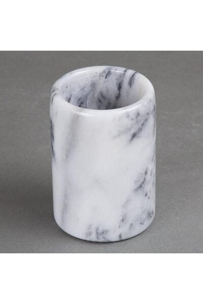 Generic Creative Home Marble Pen Holder 83001 — 3-1/4" Dia x 4-1/2" H, Off-White