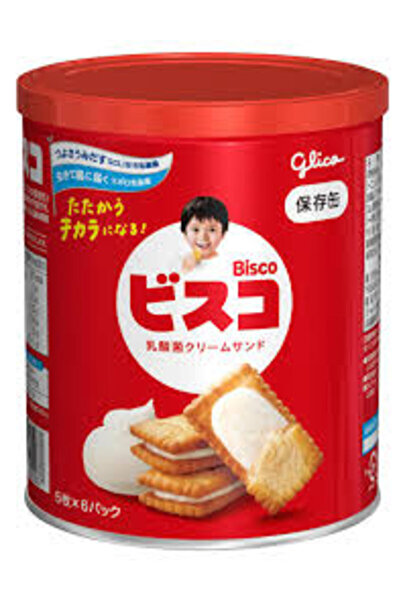 Glico بسكويت ساندويتش كريمي باللاكتوباسيلوس 123.6 غرام