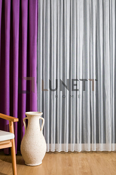 LUNETT HOME Purple Color Is Rare in the Market (1X2) Pleated Background Curtain Single Panel V9203
