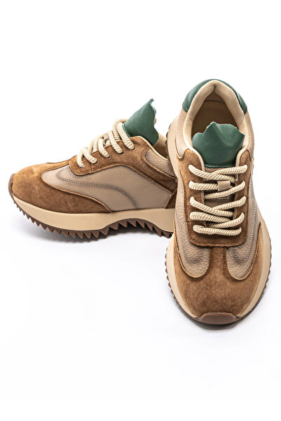 advancer Γυναικεία Αθλητικά Παπούτσια από Γνήσιο Δέρμα 1566825 Καφέ-Πράσινο