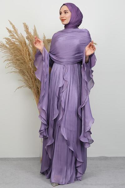 GİYZAMİLA Ebru Yoryo Evening Dress Lilac