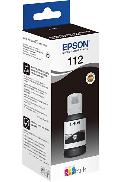 EPSON 112 EcoTank Pigment Black Ink Bottle