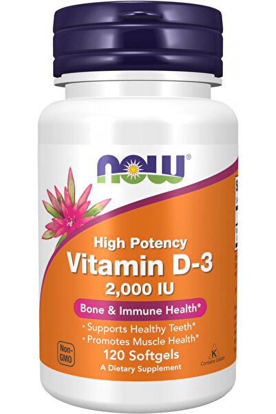 Now Foods فيتامين د-3، 2000 وحدة دولية، 120 كبسولة هلامية