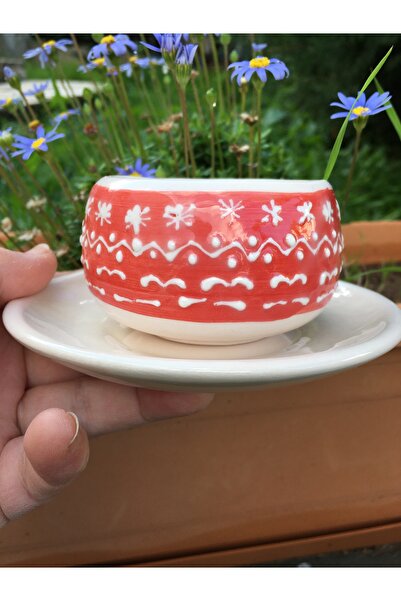 seramikanaz Handmade Ceramic Christmas Themed Coffee Cup