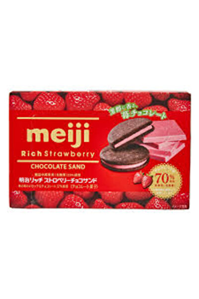 MEİJİ ساندويتش الفراولة والشوكولاتة الغنية 6 قطع