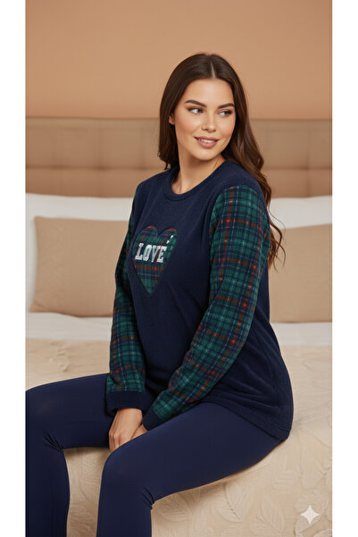 sleeproom KADIN WELSOFT PİJAMA TEK ÜST LACİVERT