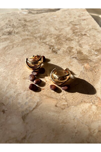 ELENOR Kadın Burgulu Kalın Halka Küpe