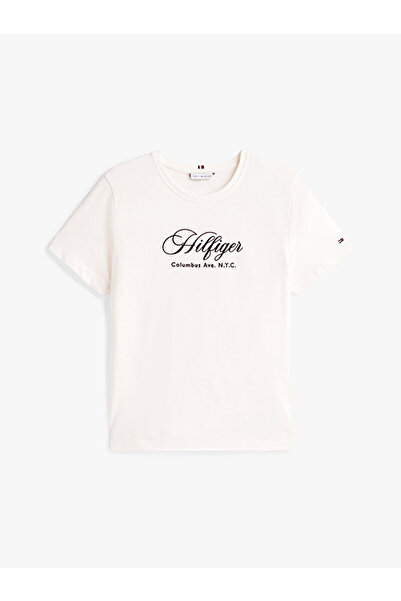Tommy Hilfiger Logo Embroidery Crew Neck T-Shirt