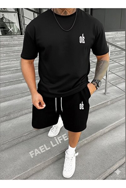 FAEL LİFE UNISEX ΣΕΤ ΜΠΛΟΥΖΑΚΙ ΚΑΙ ΣΟΡΤΣ ΜΕ ΣΤΑΜΠΑ DK ΦΑΡΔΙΑ ΓΡΑΜΜΗ