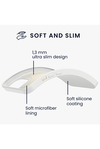 KWmobile Case for Apple iPhone 13, Silicone, White, 55948.48,