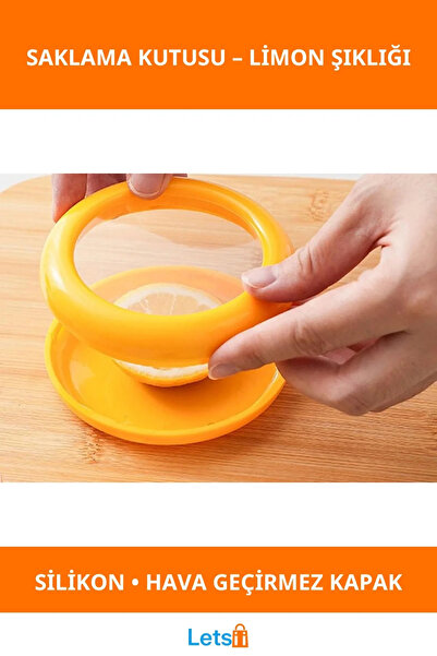 Letsii صندوق تخزين طعام مرن ومقاوم للهواء على شكل ليمون