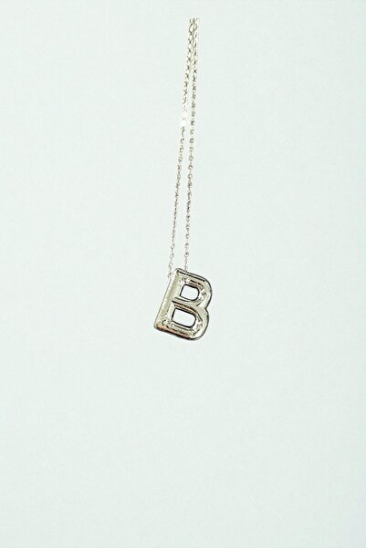 BLIZGANTIS Üç Boyutlu Gümüş Çelik Harfli Balon Kolyeler