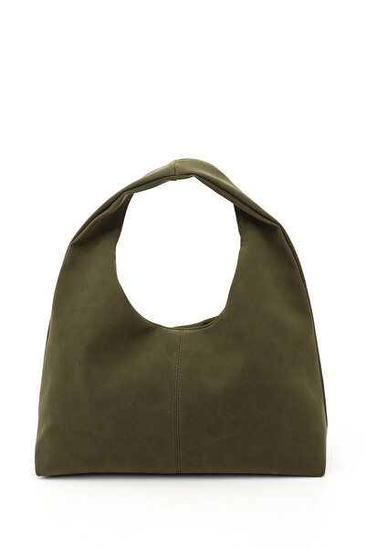 GÖNDERİ(R) Women/Girls Khaki Suede Hand and Shoulder Bag