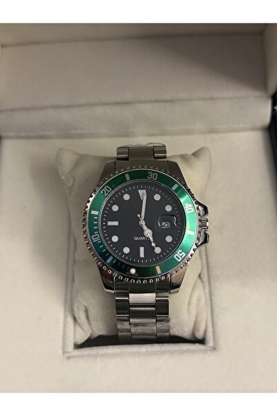 QUARTZ Steel Men's Wristwatch with Calendar in Gift Box