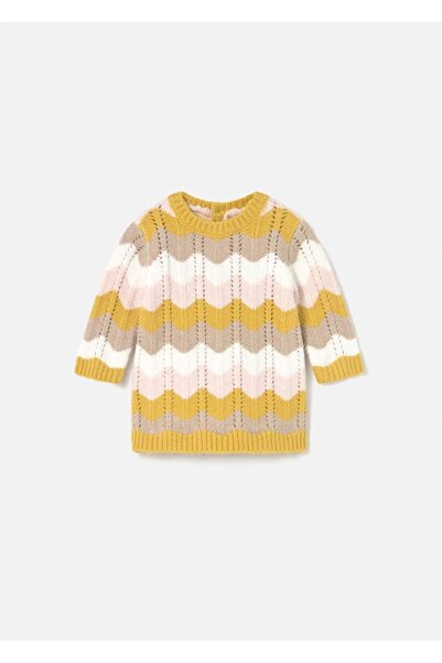 MAYORAL Baby Girl Blocky Knitted Dress Colorful 2806