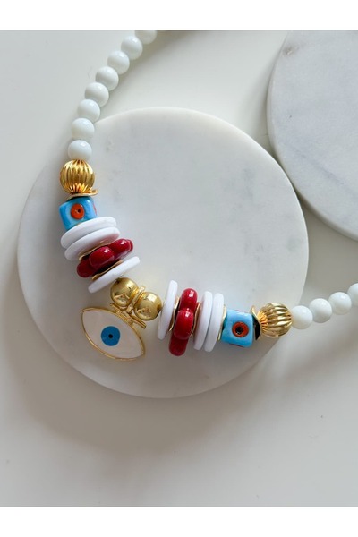 CHARMLUCKY Eye Bead Necklace