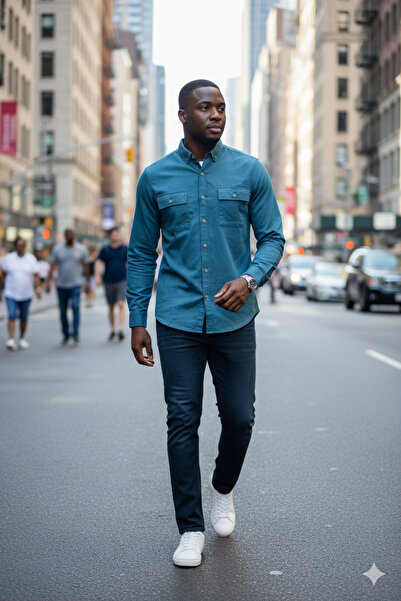 roofmen gabardine fabric shirt