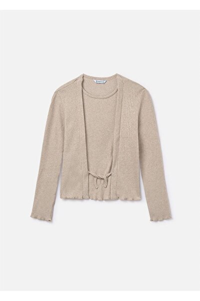 MAYORAL Pulover cu nervuri pentru fete crem 7033