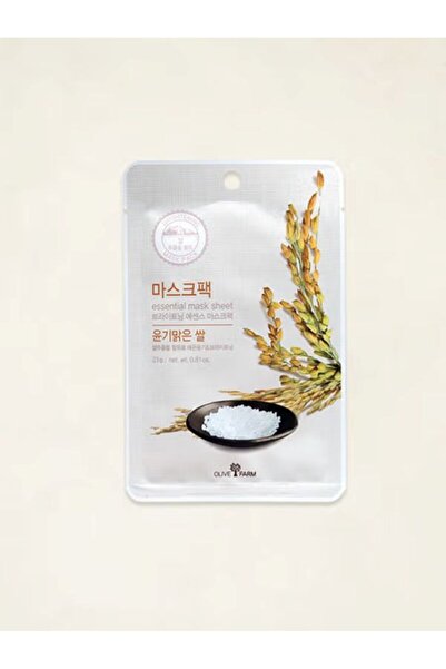 Han Glow K - Beauty Olive Farm Essential Mask Sheet | Pirinç Özlü Aydınlatıcı...