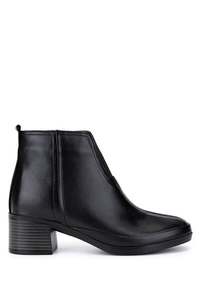 Tamer Tanca Kadın Hakiki Deri Siyah Topuklu Bot