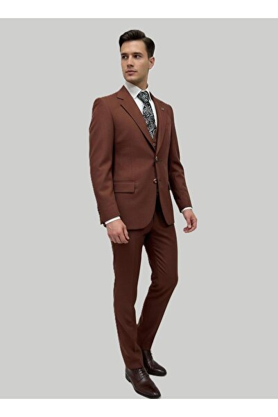 HERMOSE Tile Color Vest Set Suit – Modern Fit