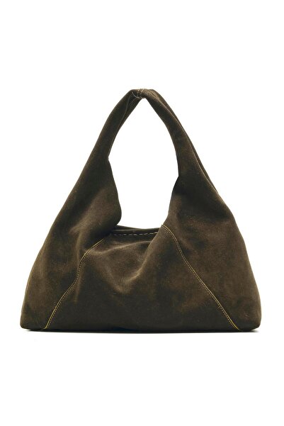 Sofia Baldi Poche Khaki Suede Women's Bag