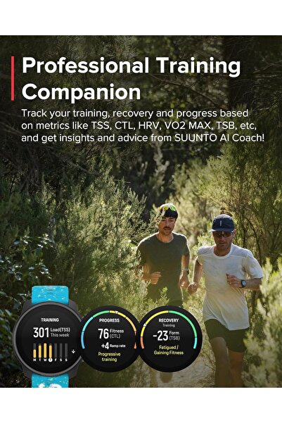Suunto RACE S STAINLESS Performance Watch - 45mm HD AMOLED (Power Blue)