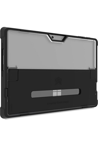 STM غطاء Dux Shell لجهاز Microsoft Surface Pro 9 - جراب واقٍ متين مع مساحة لتخزين القلم - أسود