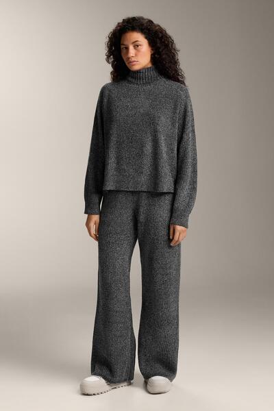 Oysho High neck cable knit jumper