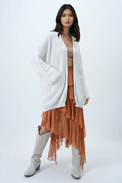 VAGGON Double Pocket Double Sleeve Thessaloniki Knit Long Knitwear Cardigan