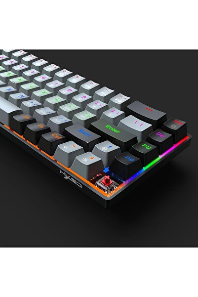 HXSJ 68-Key Mechanical Gaming Keyboard – Blue/Red Switches,