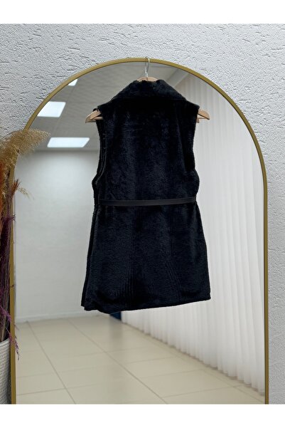 MİHRA STORE Adira Plush Vest-Zi̇3139 Black