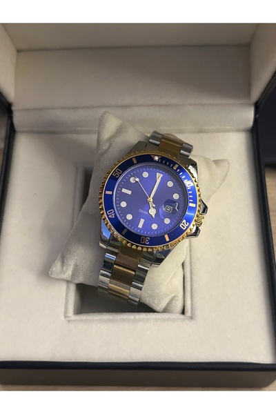 QUARTZ Steel Men's Wristwatch with Calendar in Gift Box