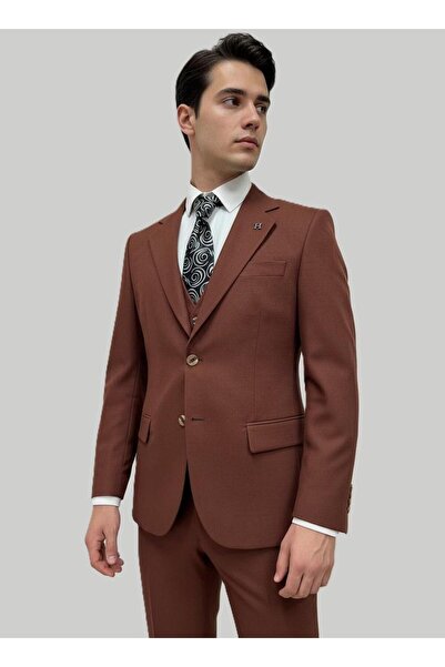 HERMOSE Tile Color Vest Set Suit – Modern Fit