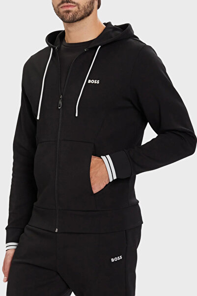 BOSS Logolu Pamuklu Çizgi Detaylı Regular Fit Eşofman Takımı Erkek EŞOFMAN TAKIMI 50555433 001