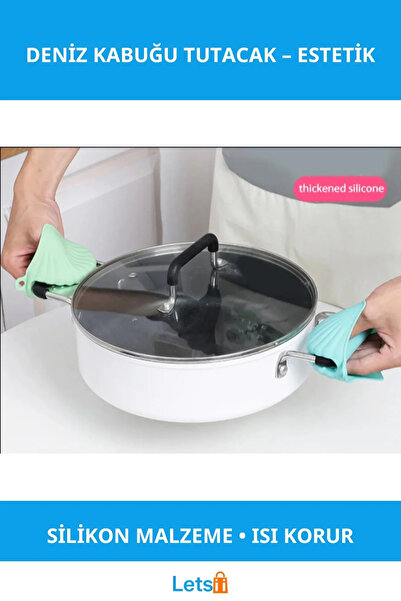 Letsii Durable Silicone Holder in the Shape of a Seashell 2 Pieces