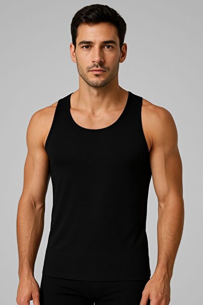 DRESSY LIFE 2-Pack Modal Elastane Undershirt Black Men's Undershirt