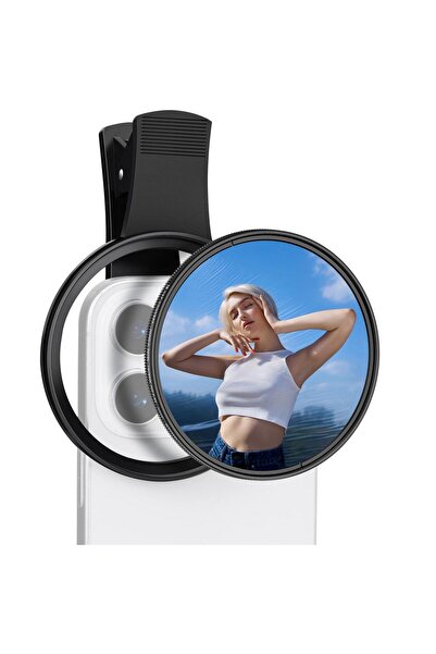 K&F CONCEPT Klipsli 67mm ND2-32 Filtre seti - Tüm telefonlar için (1-5 Stop )