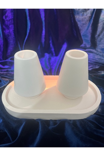 momentum raya 3’lü Set 2 adet Silindir Vazo 1 adet Sunumluk