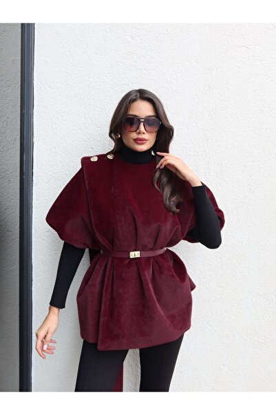 ESRAHELVACI Design Belted Fur Poncho