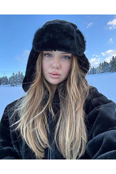 Goldmine قبعة طيار نسائية من القطيفة