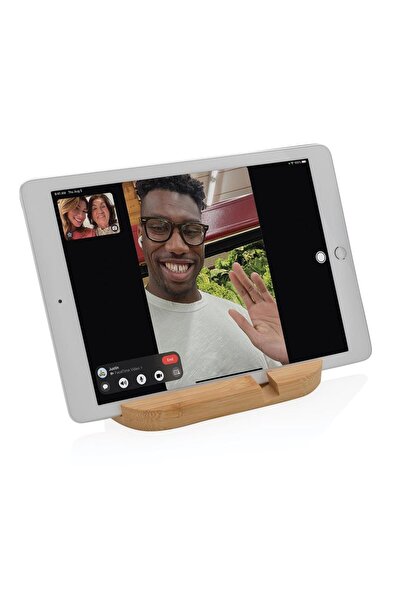 RONIC Phone and tablet stand for desk, Ronic, bamboo,